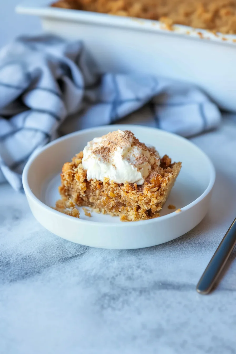 A warm slice of dessert served on a plate, ready to enjoy