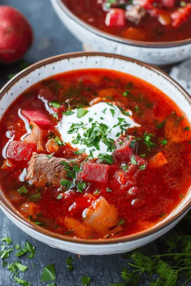 Beef & Beet Borscht