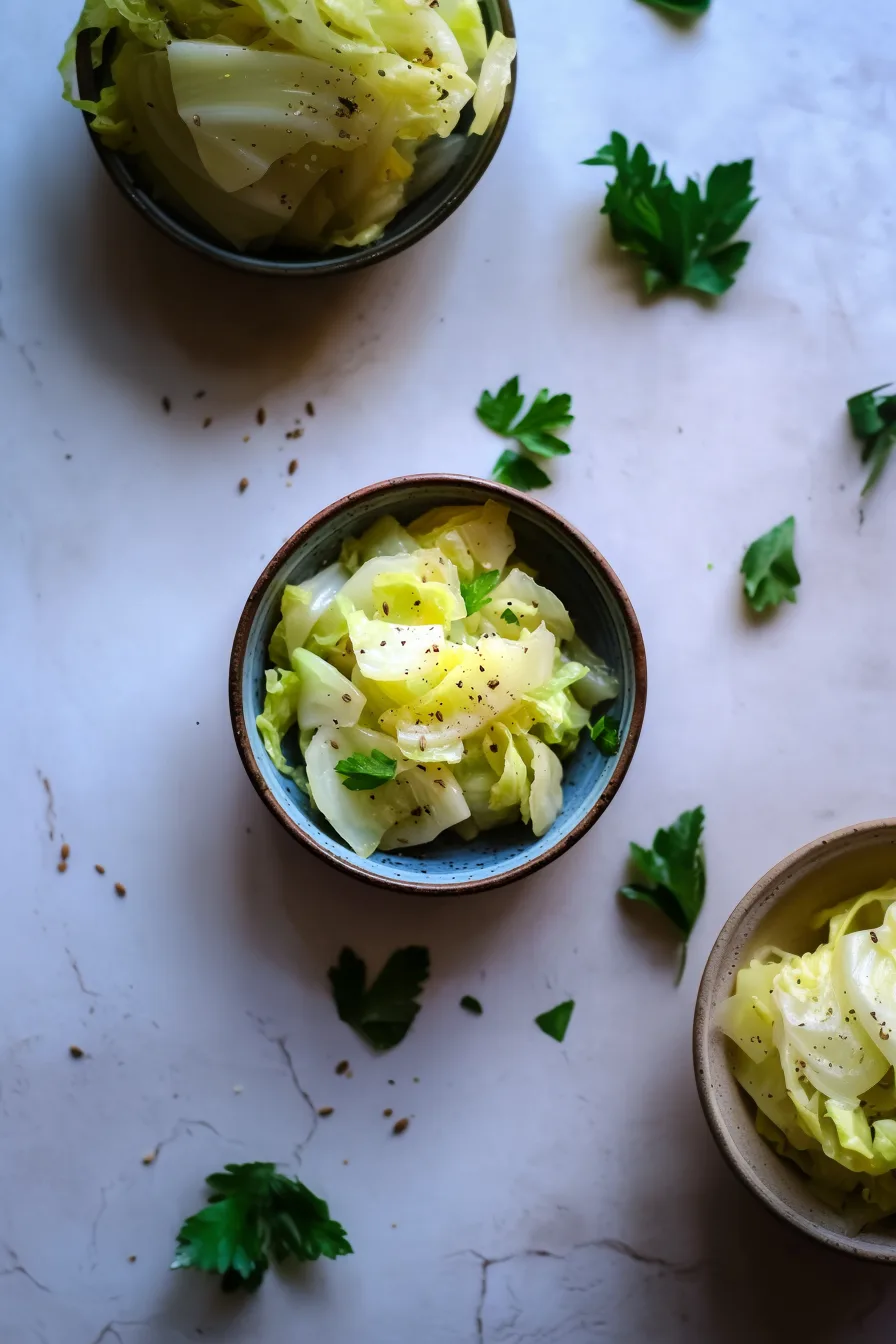 Simple vegetable side dish featuring buttery green cabbage and toasted caraway.