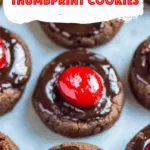 Chocolate Cherry Thumbprint Cookies