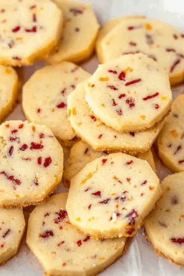 Christmas Cranberry Orange Shortbread