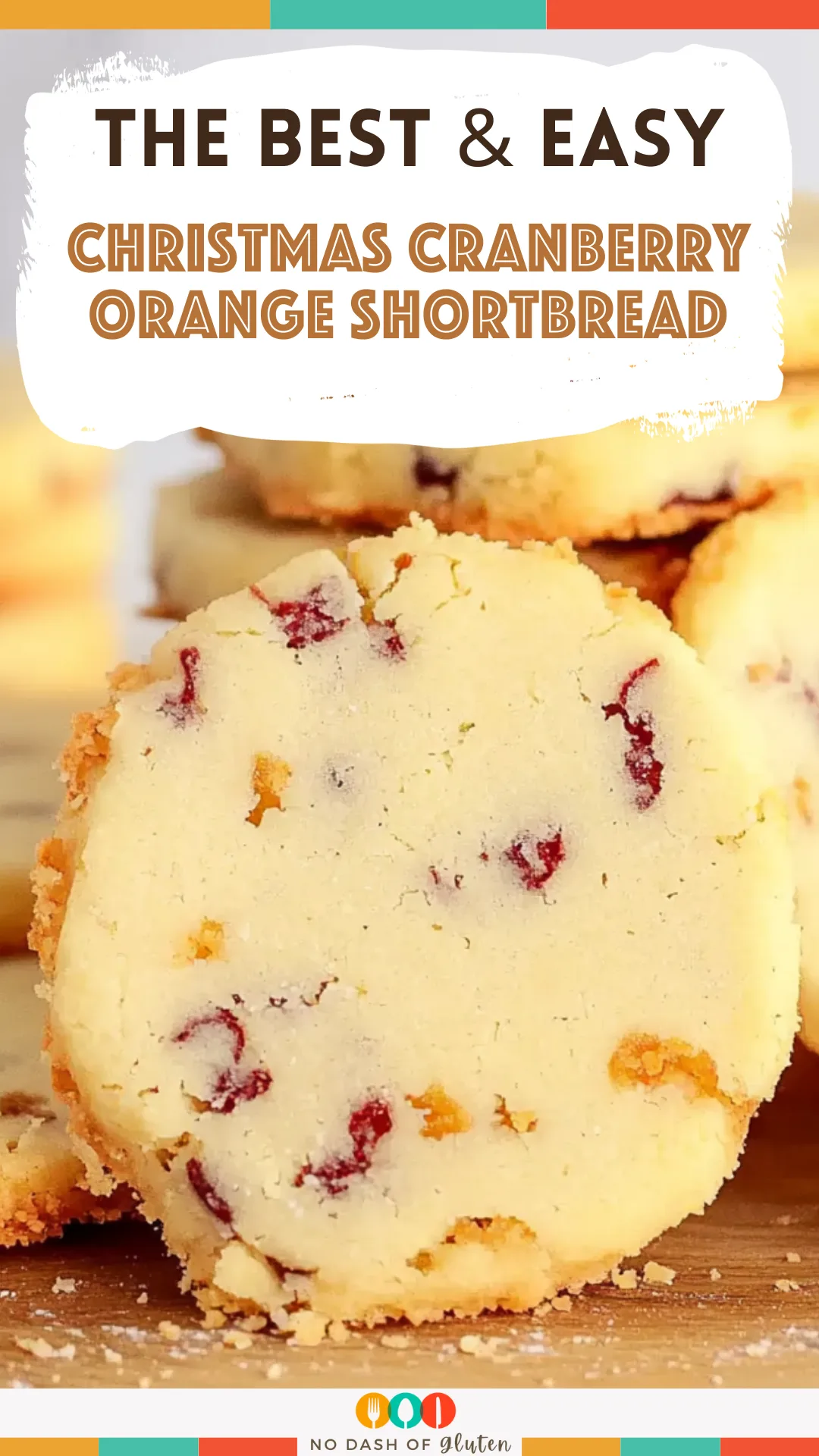 Christmas Cranberry Orange Shortbread