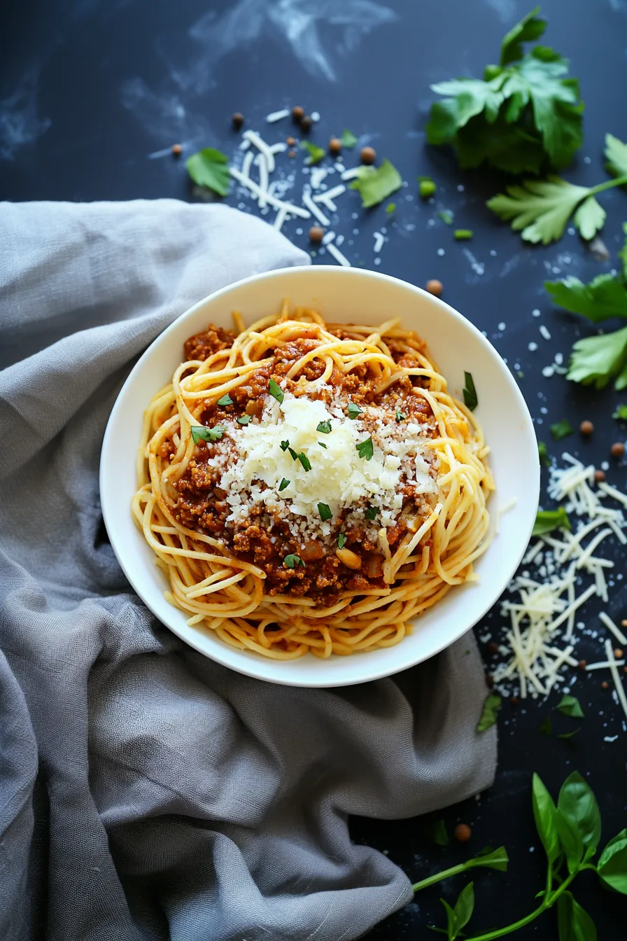 Comforting pasta dish with flavorful chili and melted cheese on top.