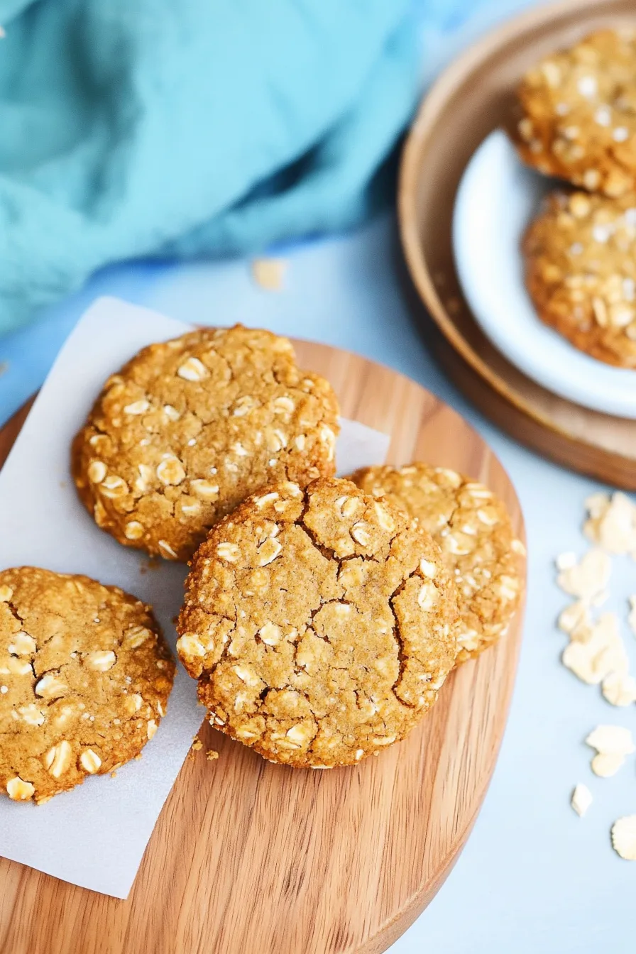 Crunchy cookies with a rich, buttery texture and a warm golden color.