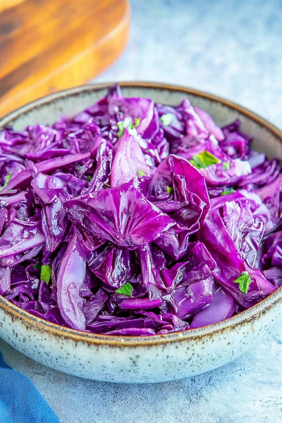 Soft and flavorful red cabbage cooked until perfectly tender.