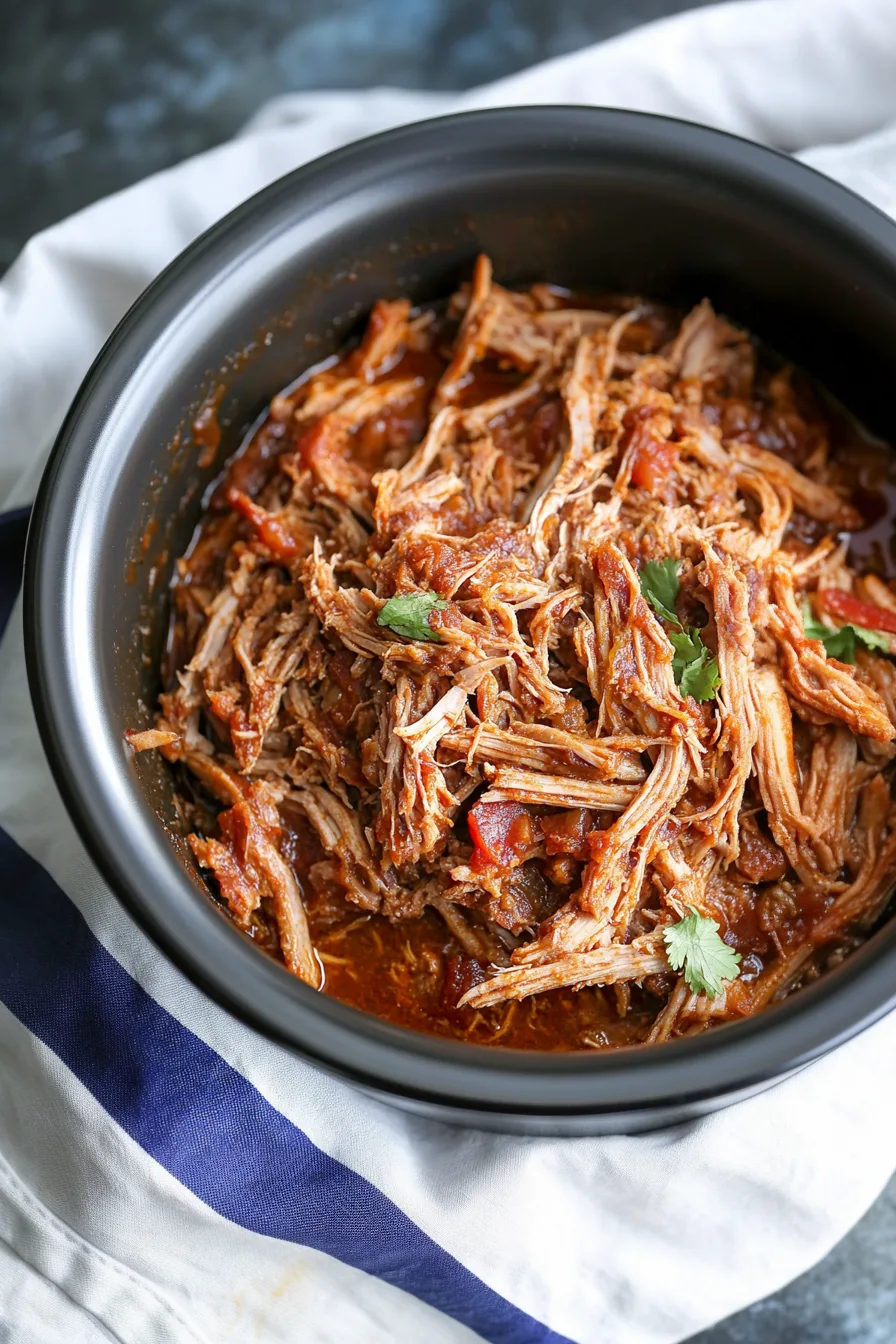 Shredded pork tacos baked with melted cheese and fresh cilantro on top.