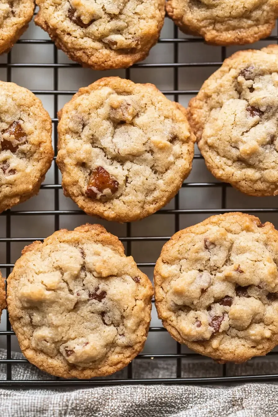 Freshly baked cookies with a rustic, homemade look.