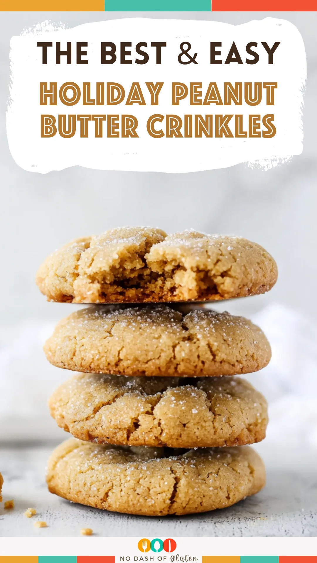 Holiday Peanut Butter Crinkles