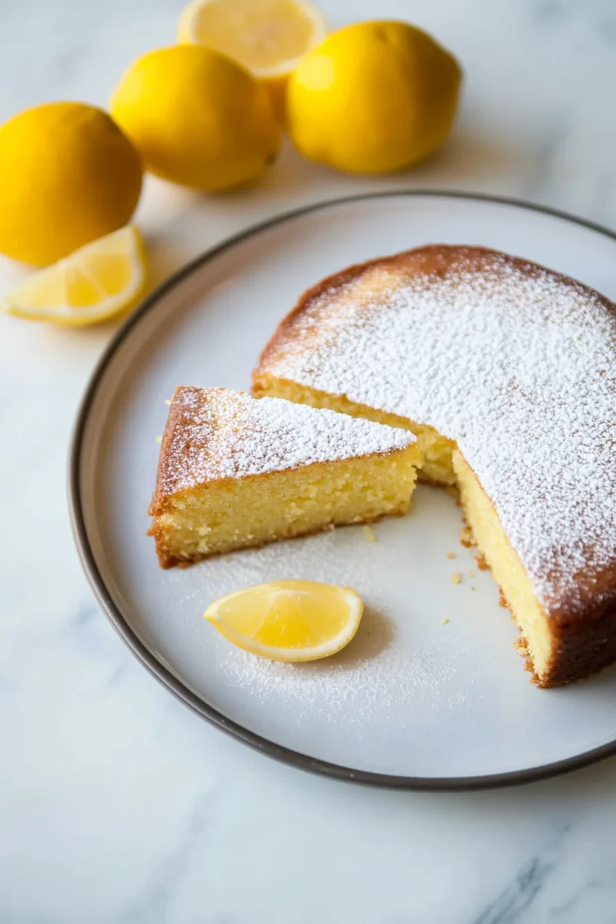 Simple gluten-free lemon cake with a soft texture and bright, zesty flavor.