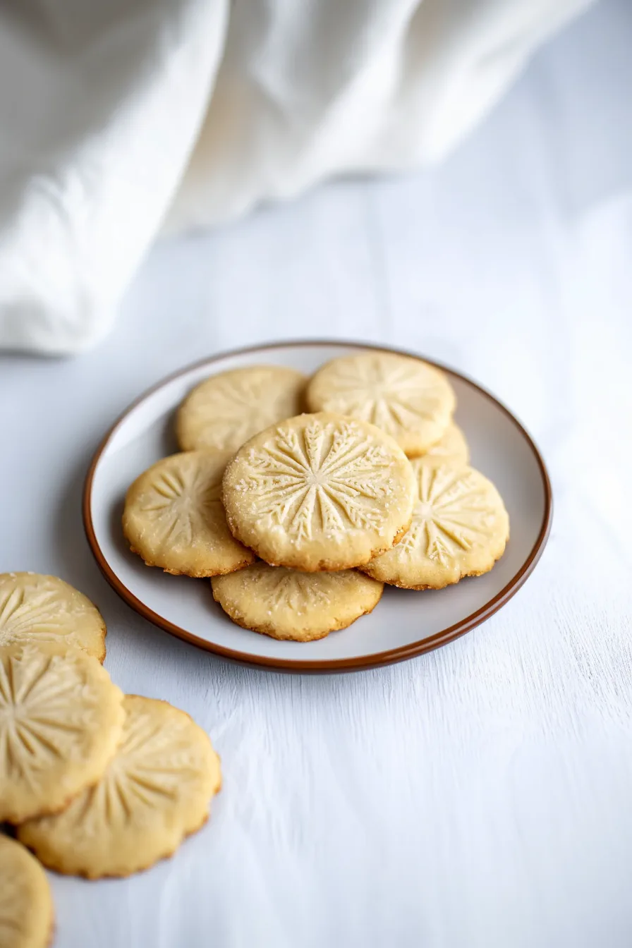 Simple homemade cookies arranged beautifully for serving.