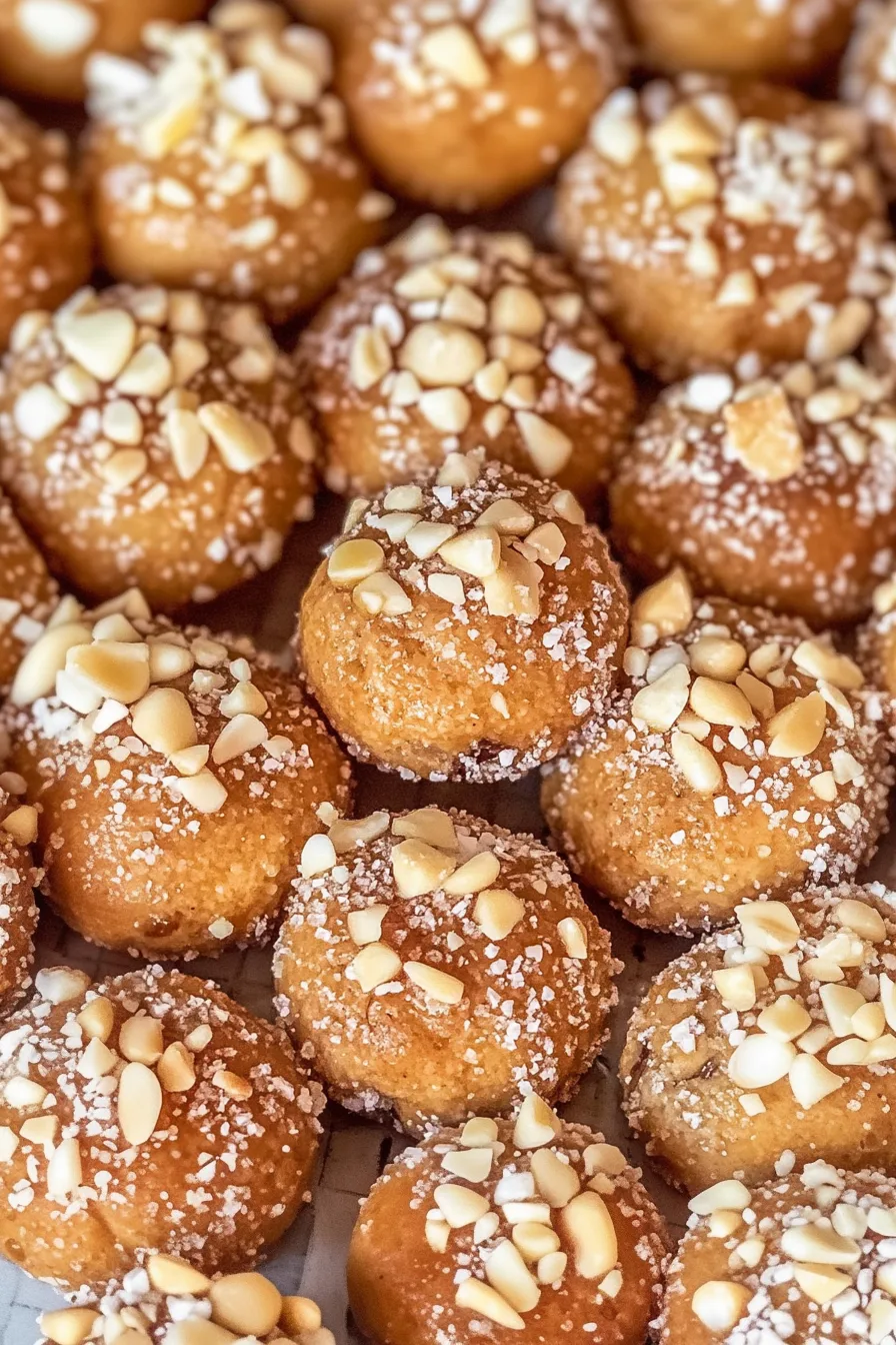 Traditional holiday cookies with a caramelized finish and nutty crunch.