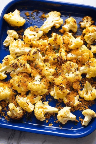 Oven Roasted Cheesy Cauliflower