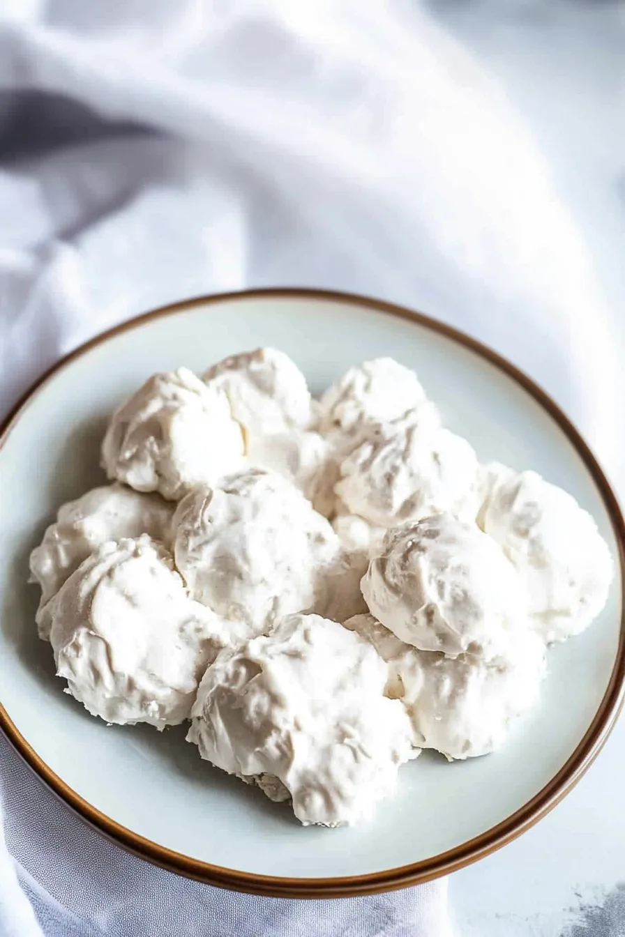 Homemade cookies with a soft meringue texture and rich nutty flavor.