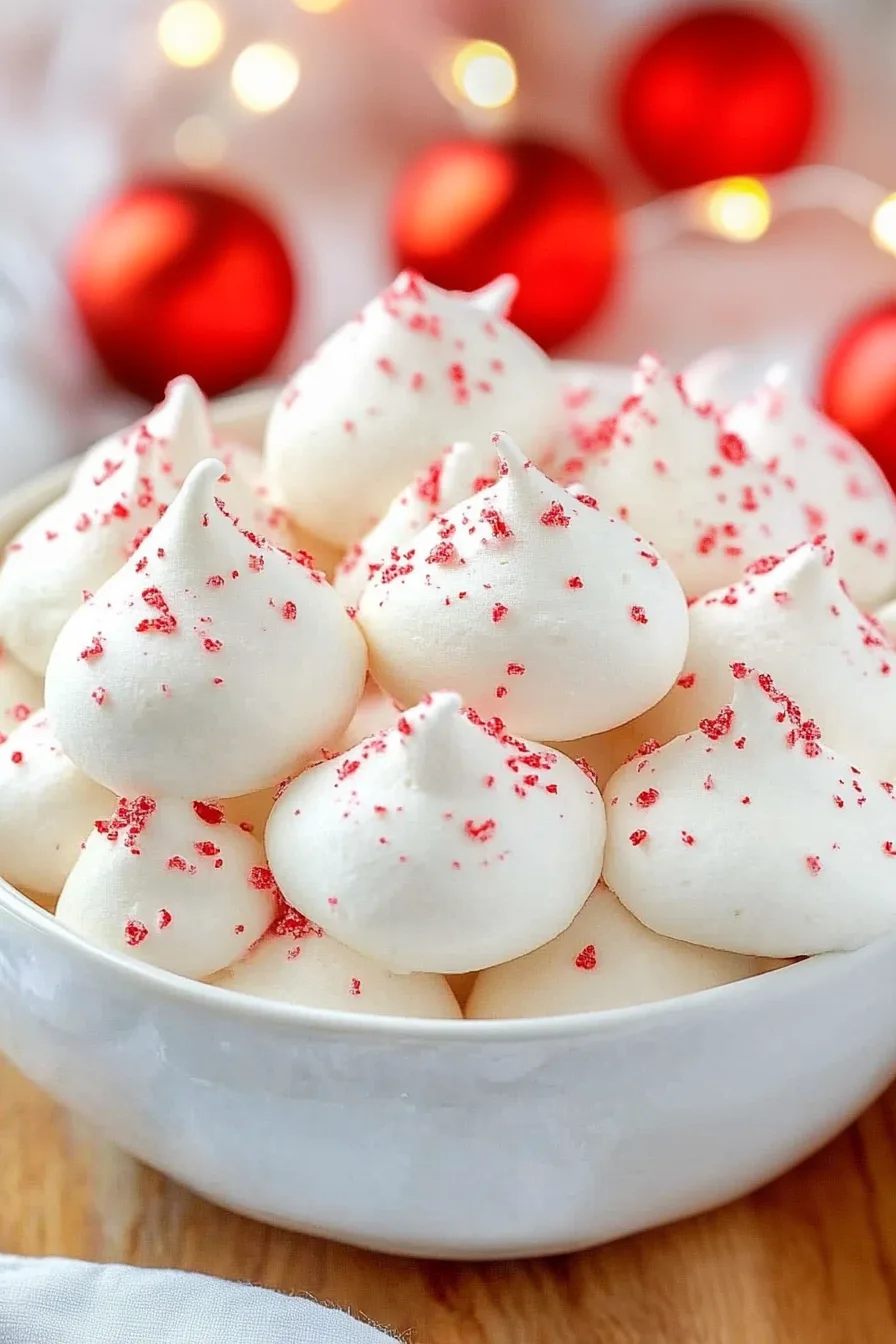 Crisp, light cookies with red swirls and a smooth, shiny finish.