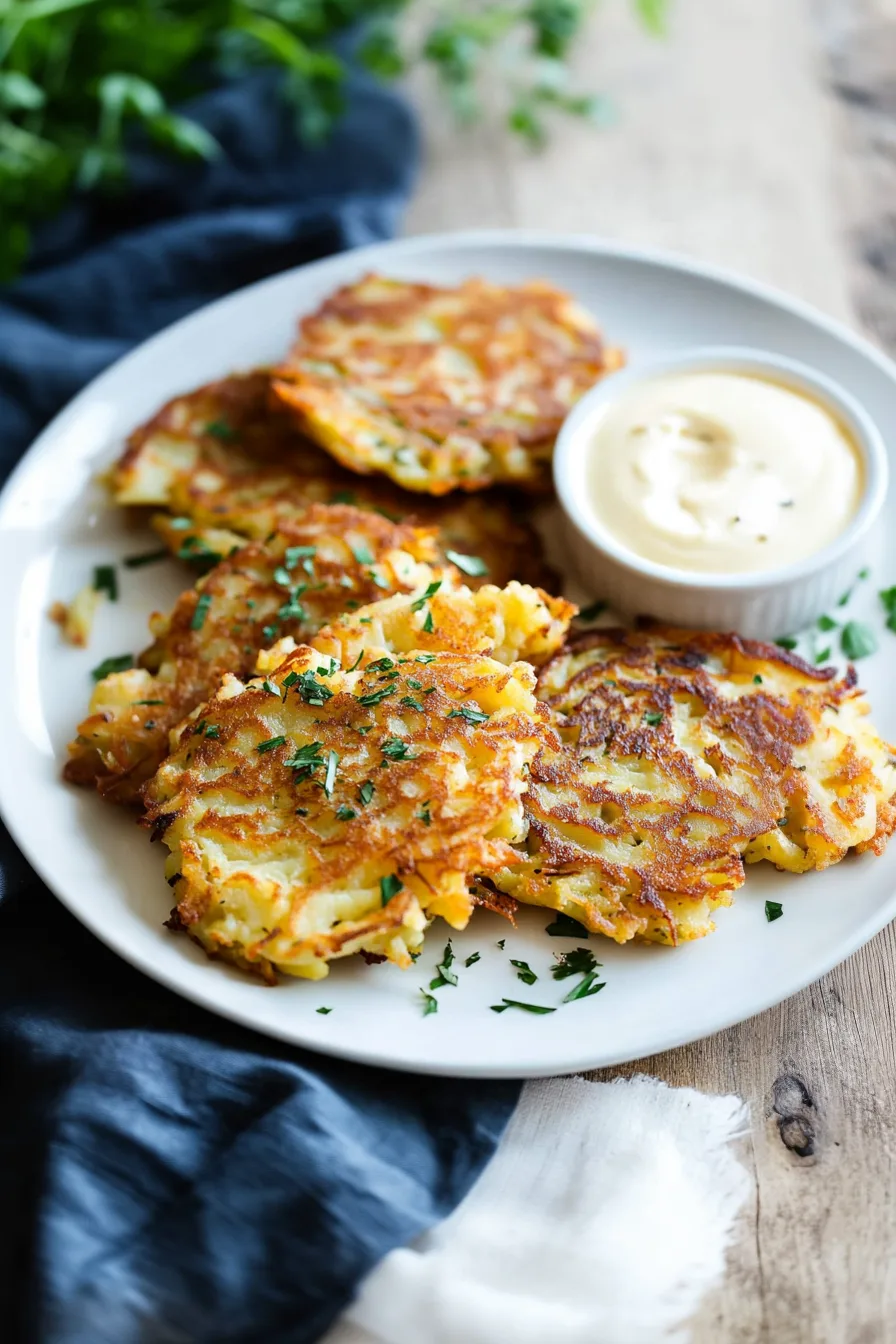 Crisp, golden-brown bites arranged on a white plate with sauce on the side.