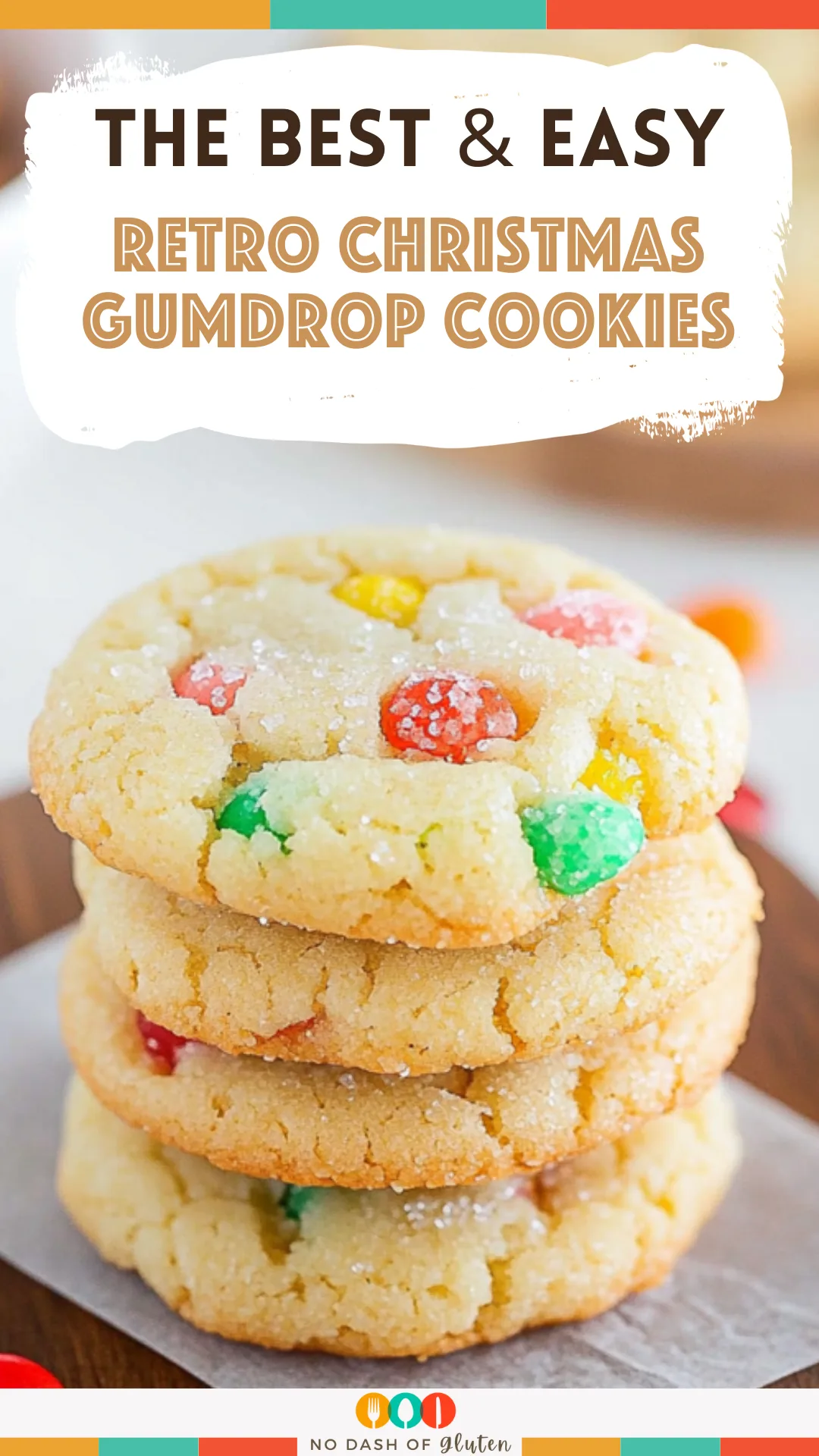 Retro Christmas Gumdrop Cookies