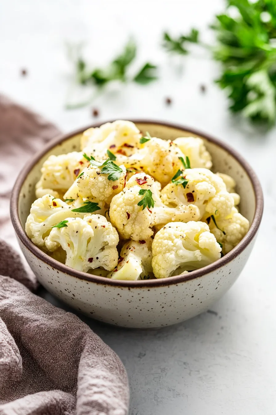 Simple vegetable side dish featuring perfectly roasted cauliflower.