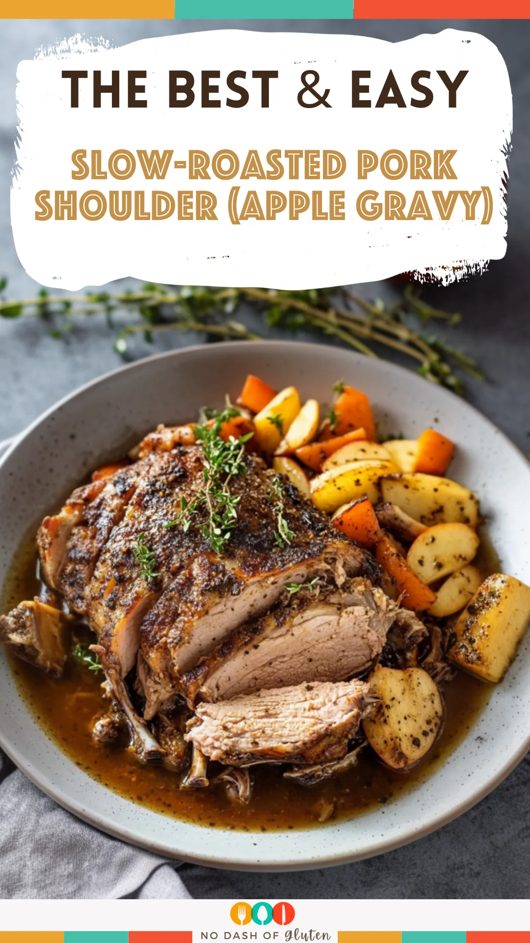 Slow-Roasted Pork Shoulder (Apple Gravy)