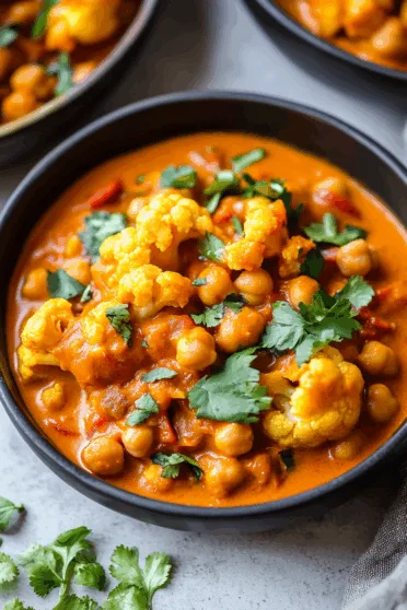 Tomato & Cauliflower Chickpea Curry