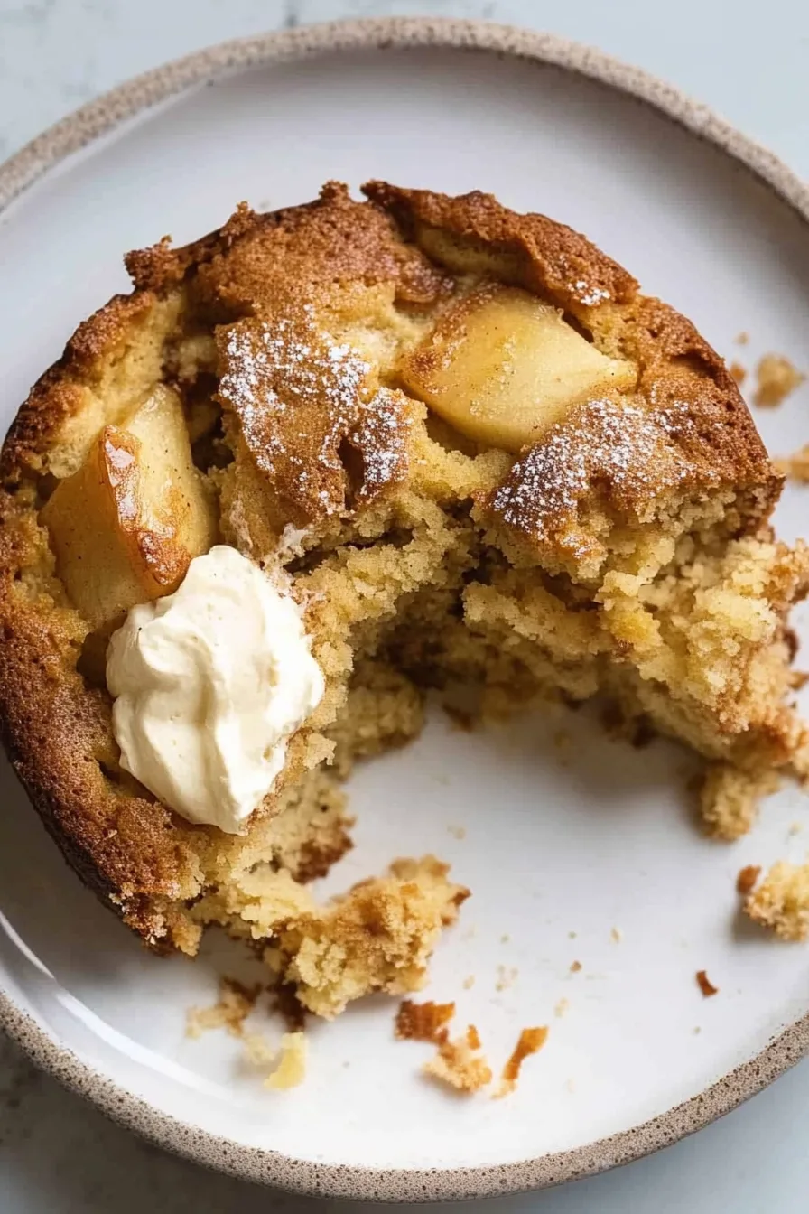 Cozy homemade apple dessert with a crisp top and gooey center, straight from the oven.