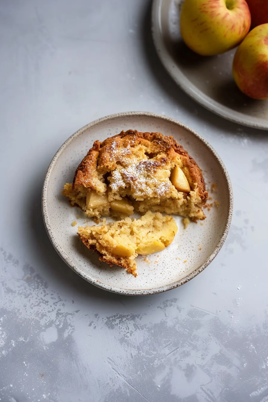 Freshly baked apple cake with golden edges and tender cinnamon-spiced apples on top.