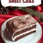 Yule Log Sheet Cake