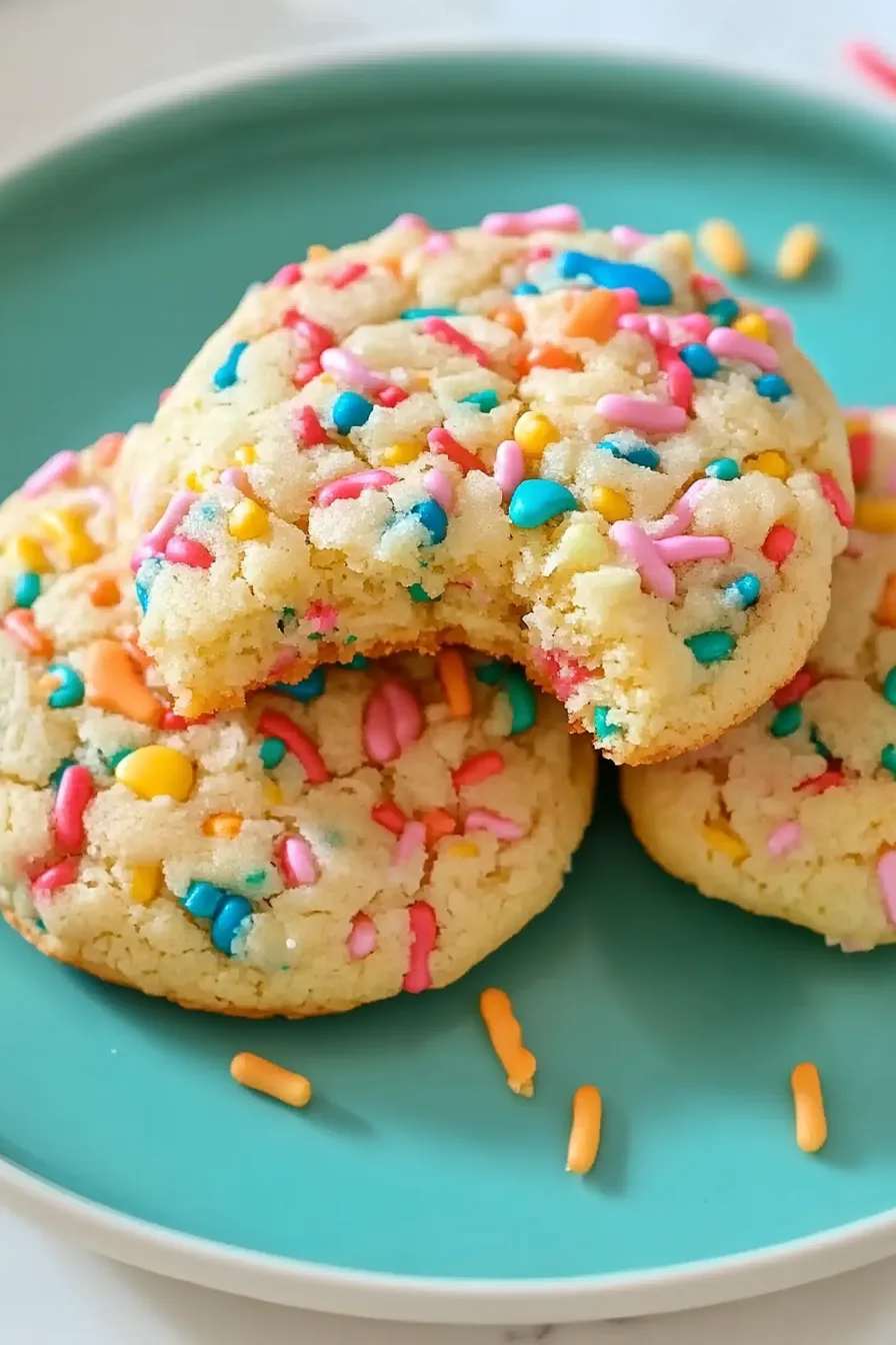 Plate of soft, golden cookies stacked and ready to serve.