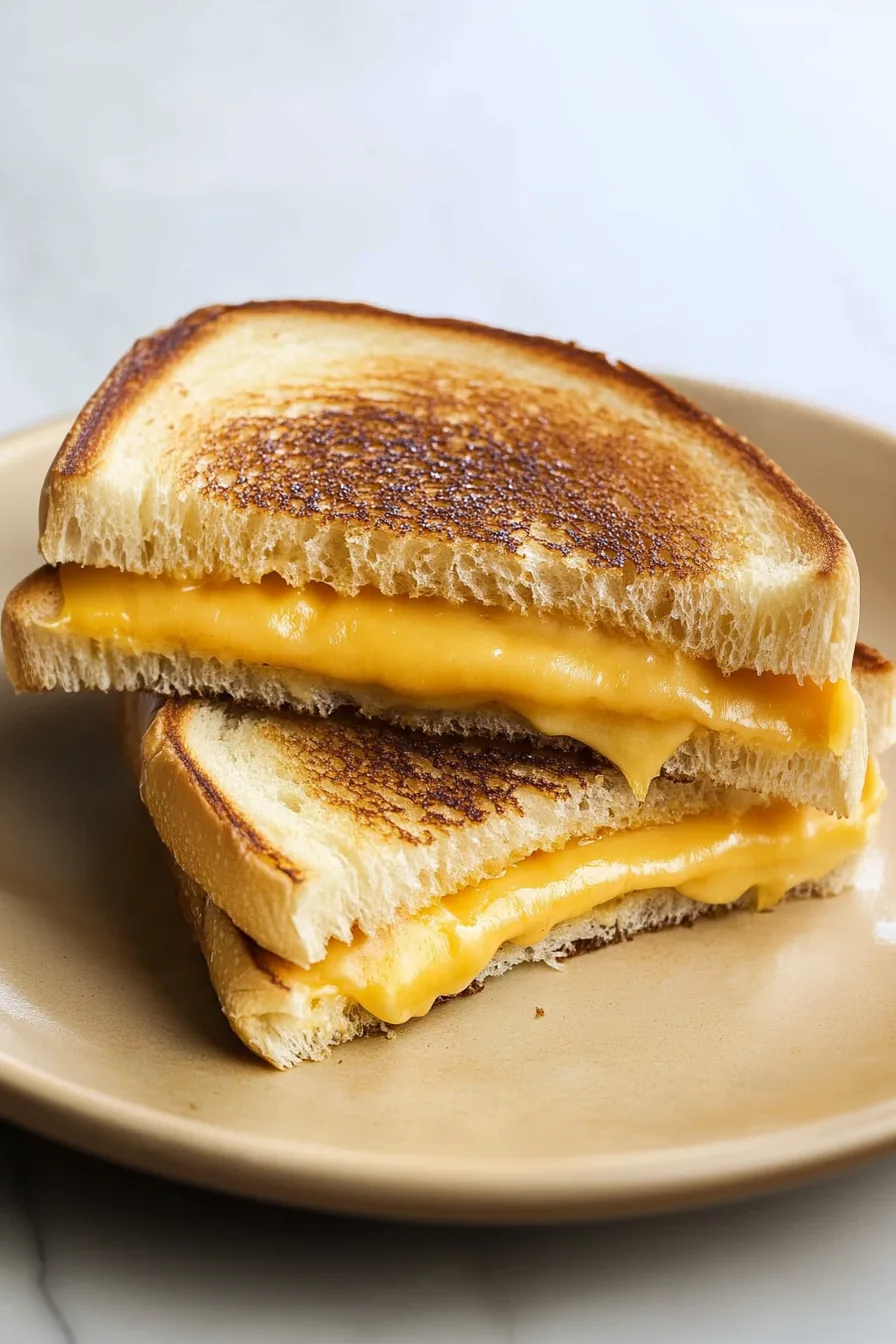 British toastie sandwich with golden crust and rich cheese center.