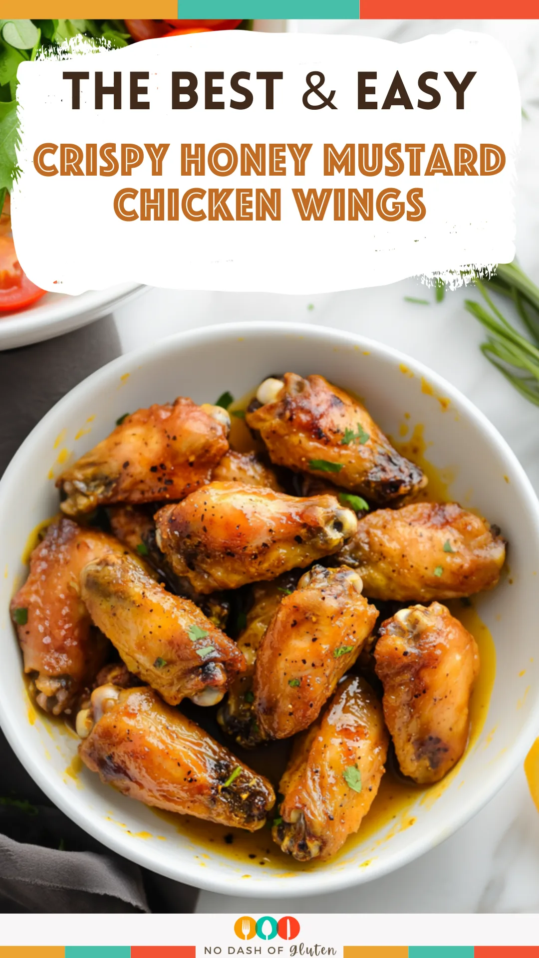 Crispy Honey Mustard Chicken Wings