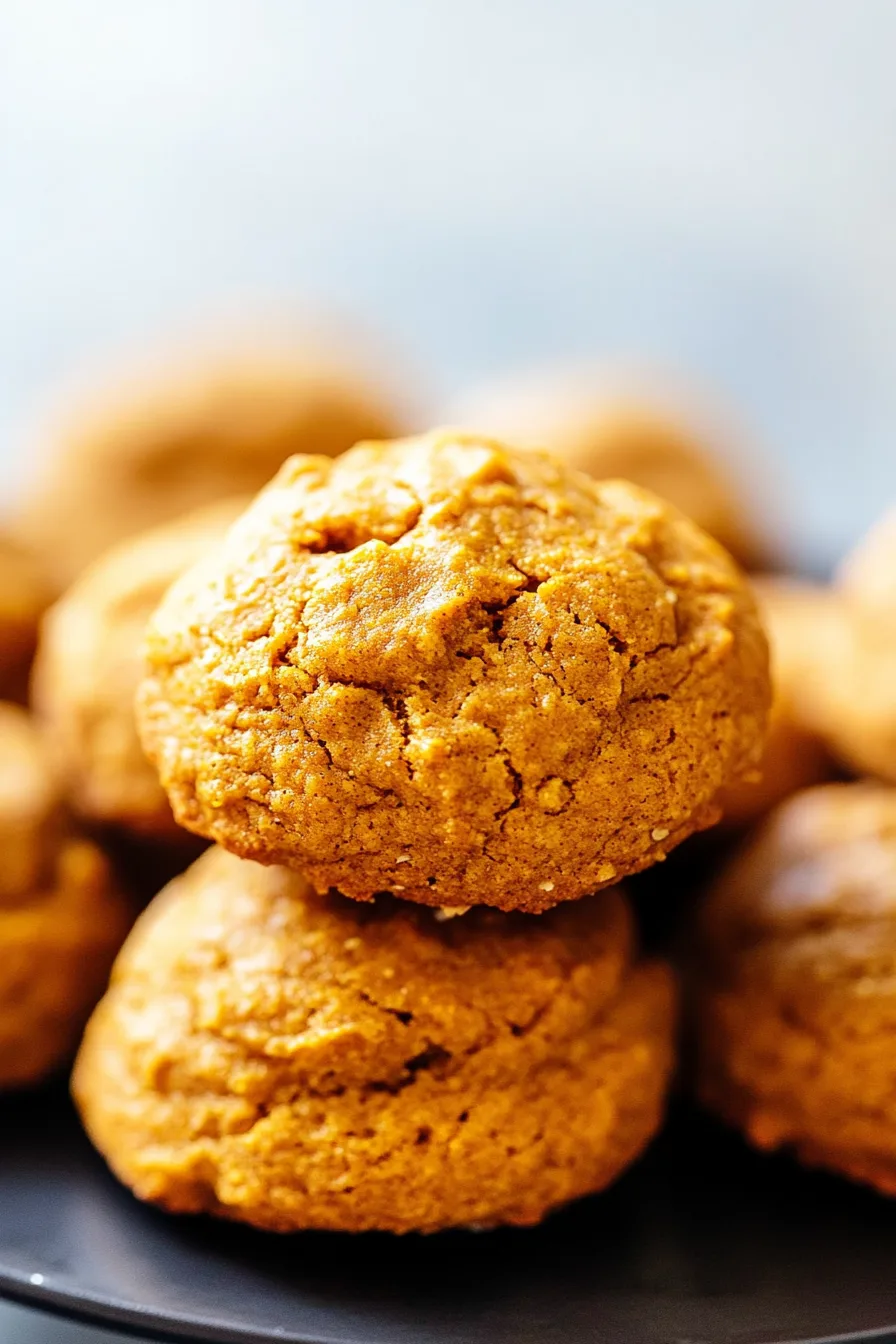 Close-up of freshly baked cookies showing a light, fluffy texture.