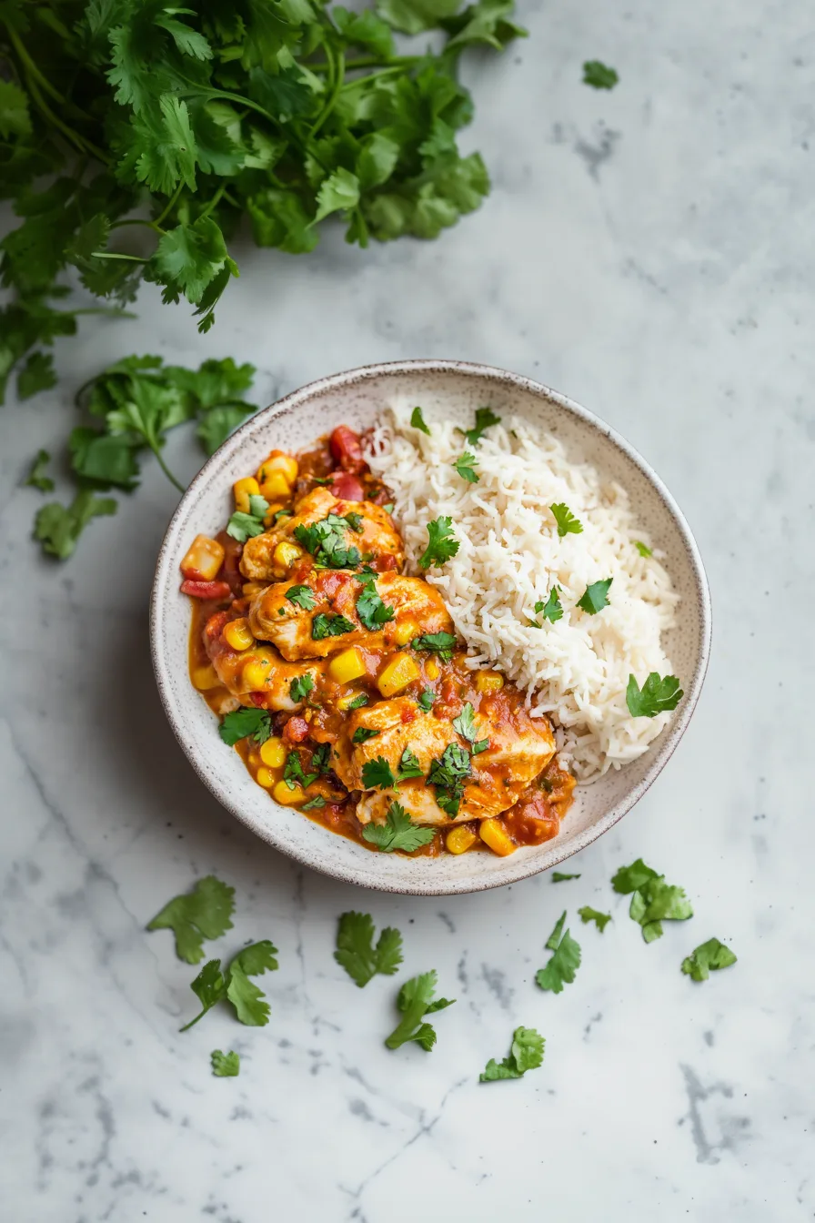 Plated chicken breasts coated in a chunky red sauce and topped with melted cheese.