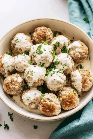 German Meatballs in White Sauce