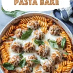 Lazy Meatball Pasta Bake