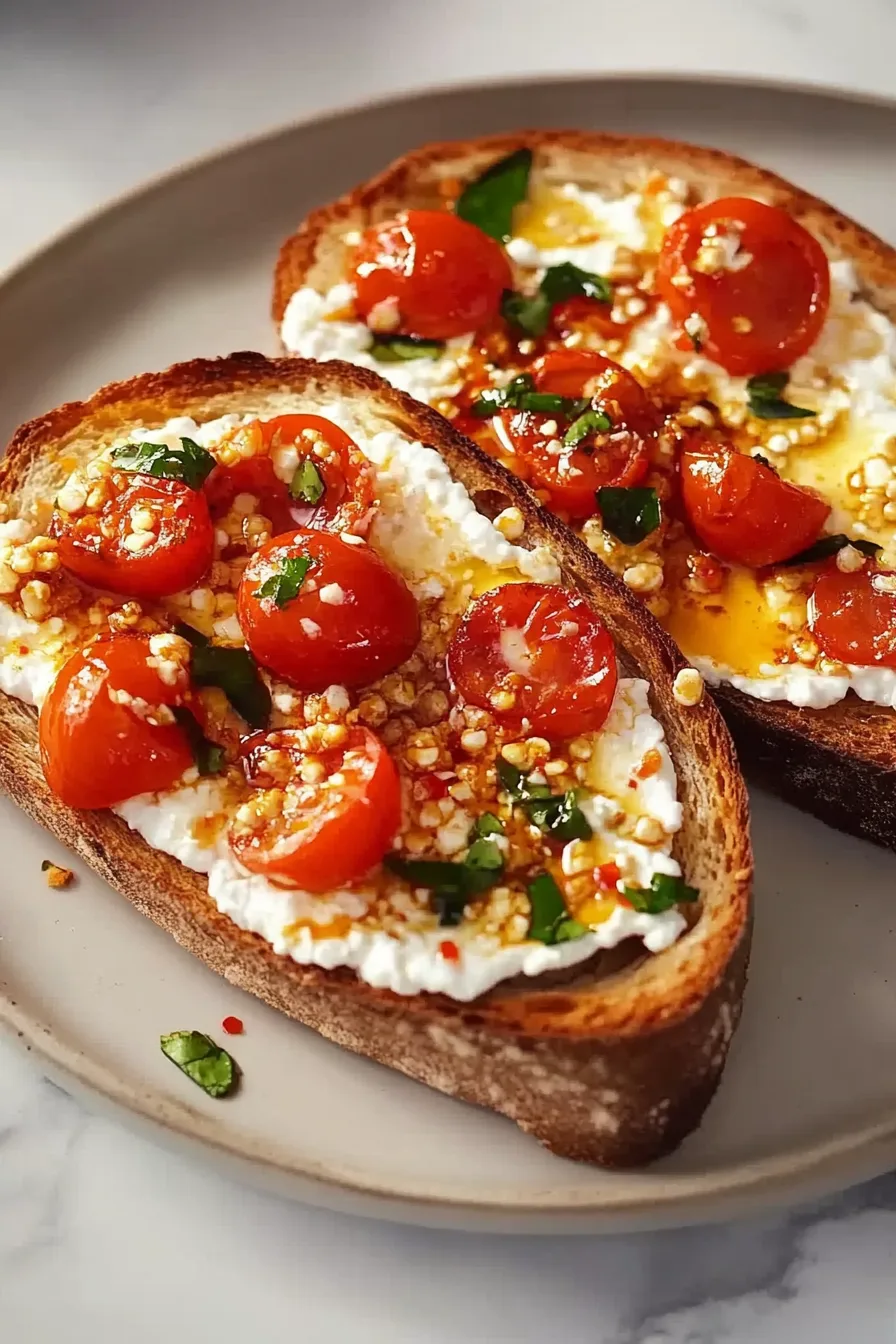 Close-up of a crispy toast layered with seasoned cottage cheese and sliced jalapeños.