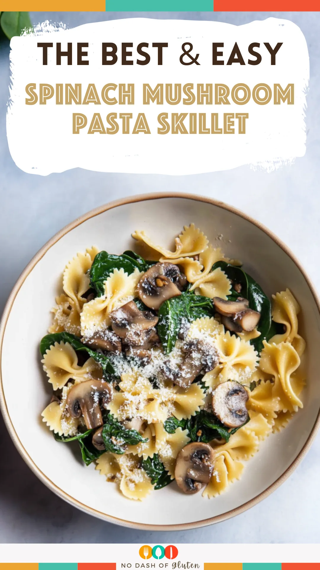 Spinach Mushroom Pasta Skillet