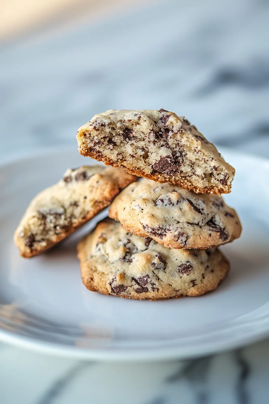 A heap of soft, lumpy cookies showing bits of chocolate and nuts.
