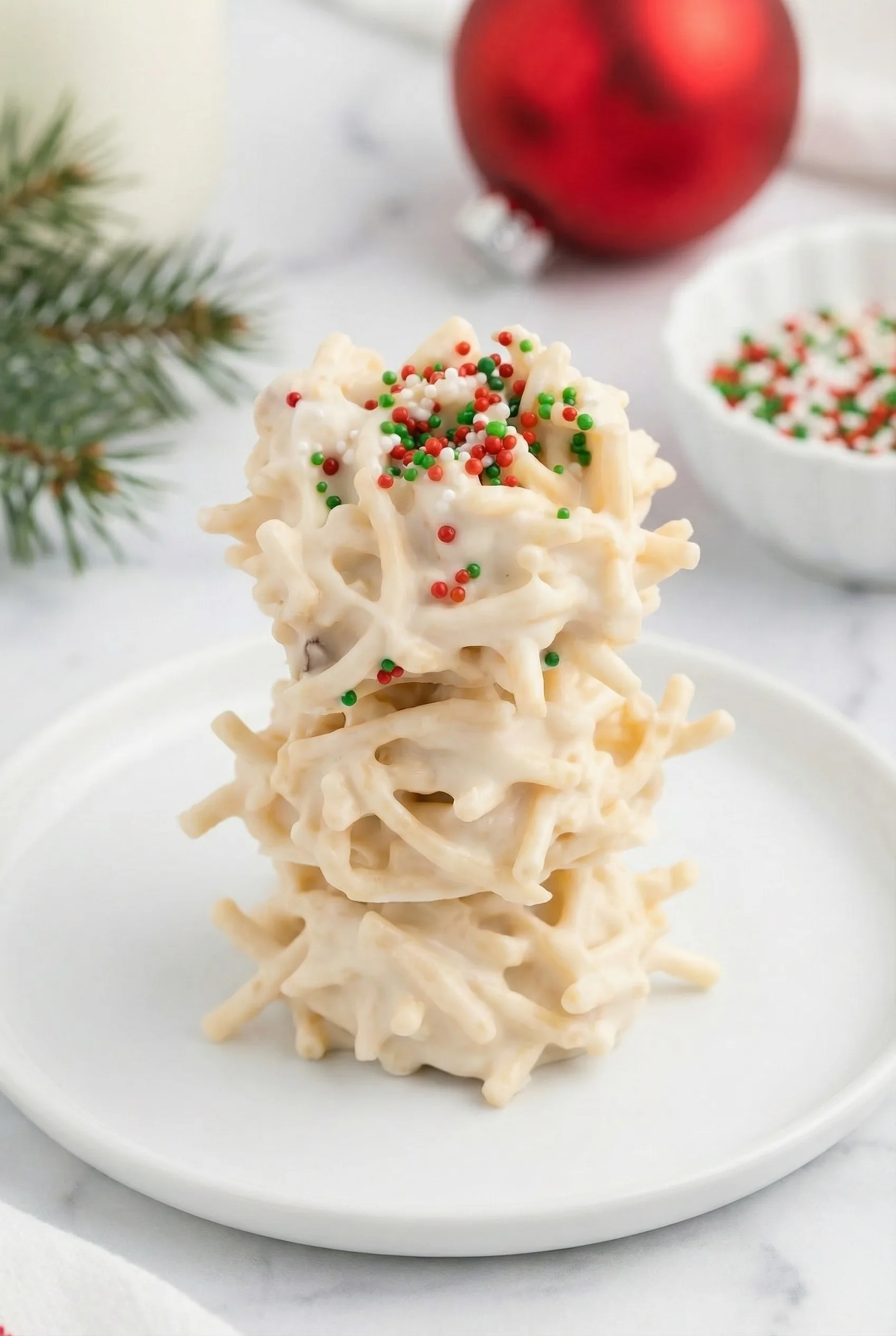 Small, rounded dessert clusters displayed neatly for serving.